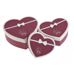 Pudełko serce 3szt/kpl