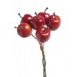 Jabłuszka mini na druciku paczka/18peczków 2-9 cm