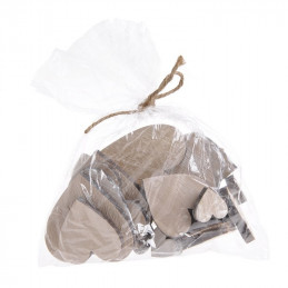 Serduszka biało-szare mix, 30szt