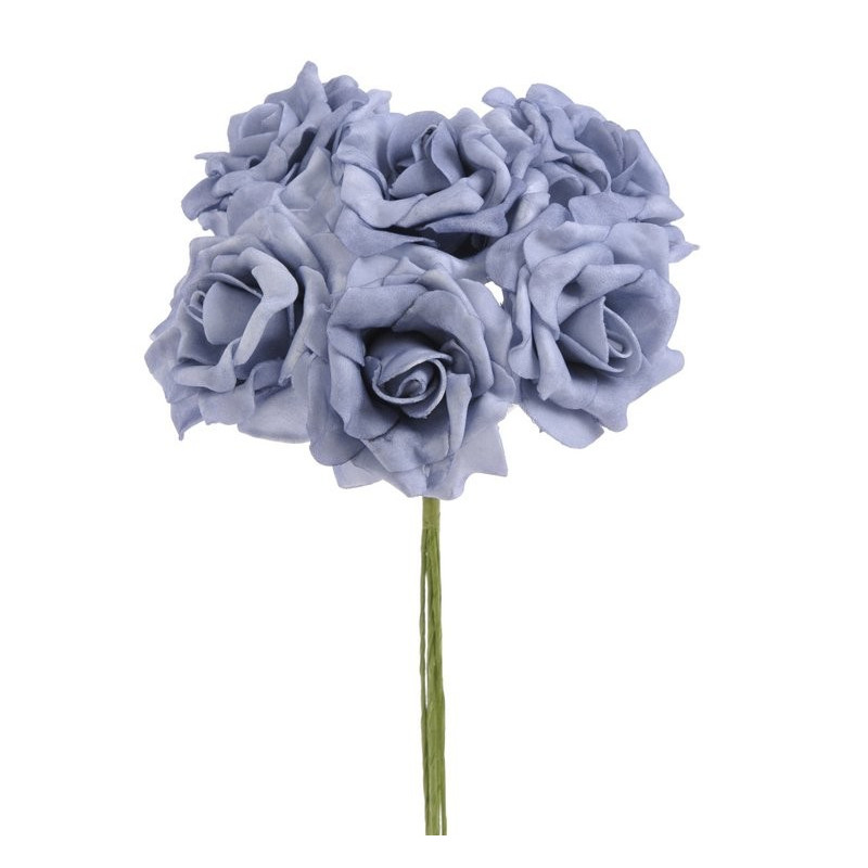 Bukiet róż piankowych x 6 25 cm MIX KOLORÓW