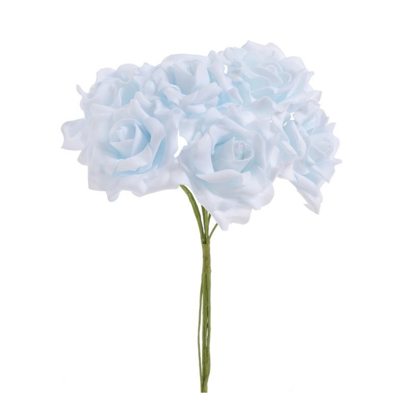 Bukiet róż piankowych x 6 25 cm MIX KOLORÓW