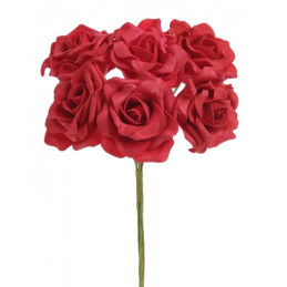 Bukiet róż piankowych x 6 25 cm MIX KOLORÓW