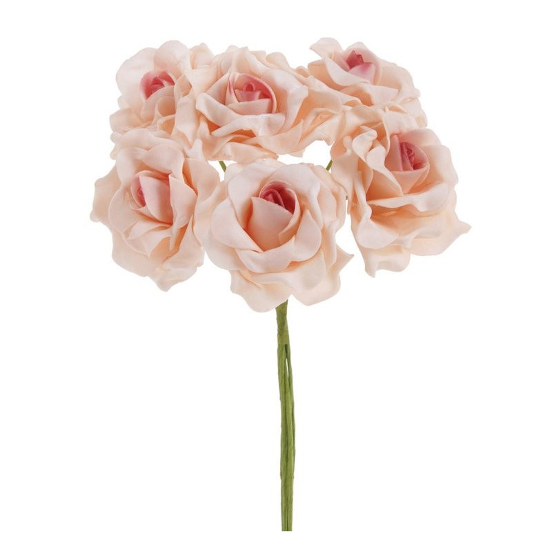 Bukiet róż piankowych x 6 25 cm MIX KOLORÓW