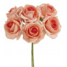 Bukiet róż piankowych x 6 25cm MIX KOLORÓW
