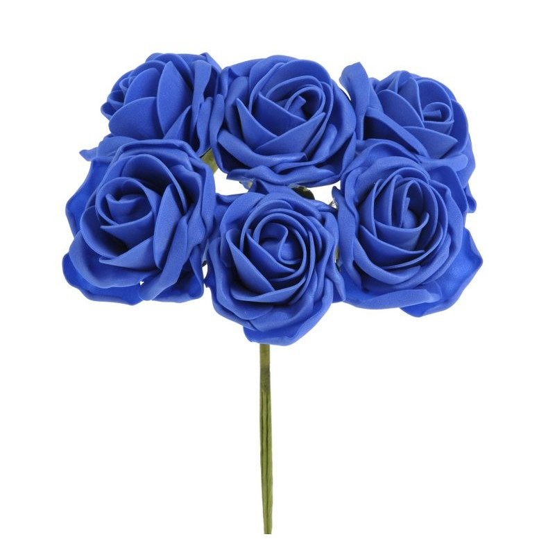 Bukiet róż piankowych x 6 25cm MIX KOLORÓW