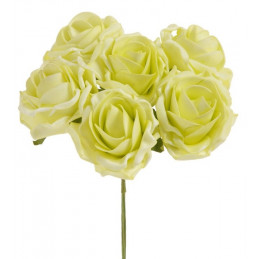 Bukiet róż piankowych x 6 25cm MIX KOLORÓW