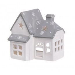 Domek ceramiczny  szkliwiony - lampion 12,2 cm