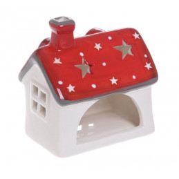 Domek ceramiczny szkliwiony - lampion 9,5 cm