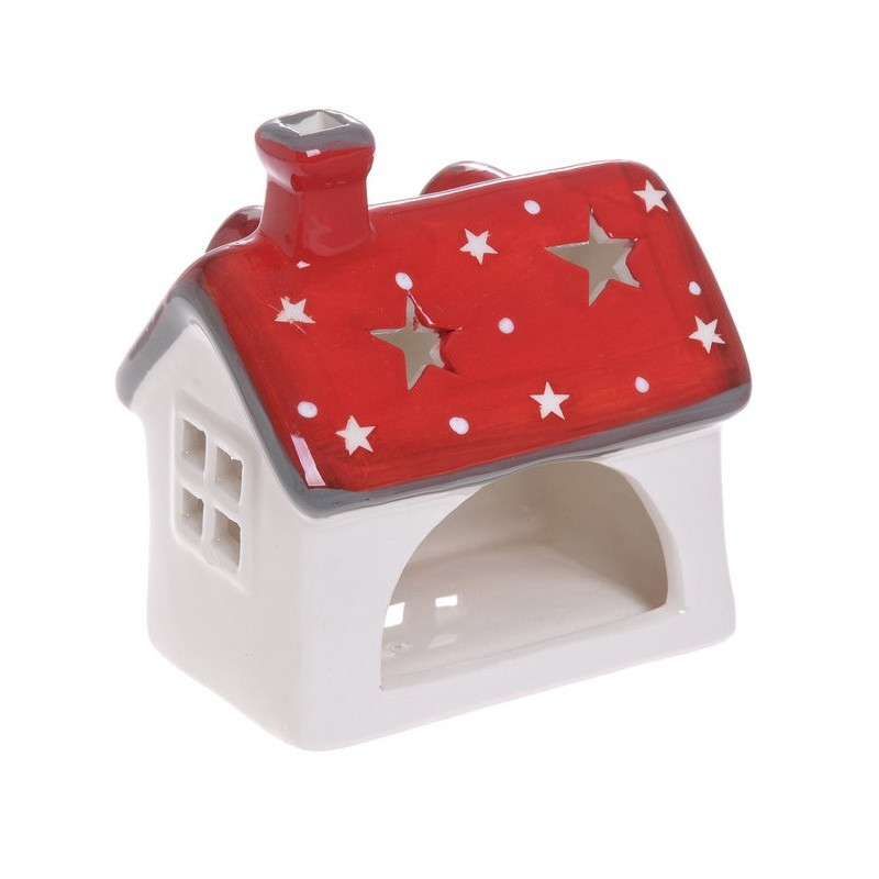 Domek ceramiczny szkliwiony - lampion 9,5 cm