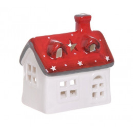 Domek ceramiczny szkliwiony - lampion 9,5 cm