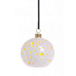 Kula ceramiczna - lampka led 9 cm