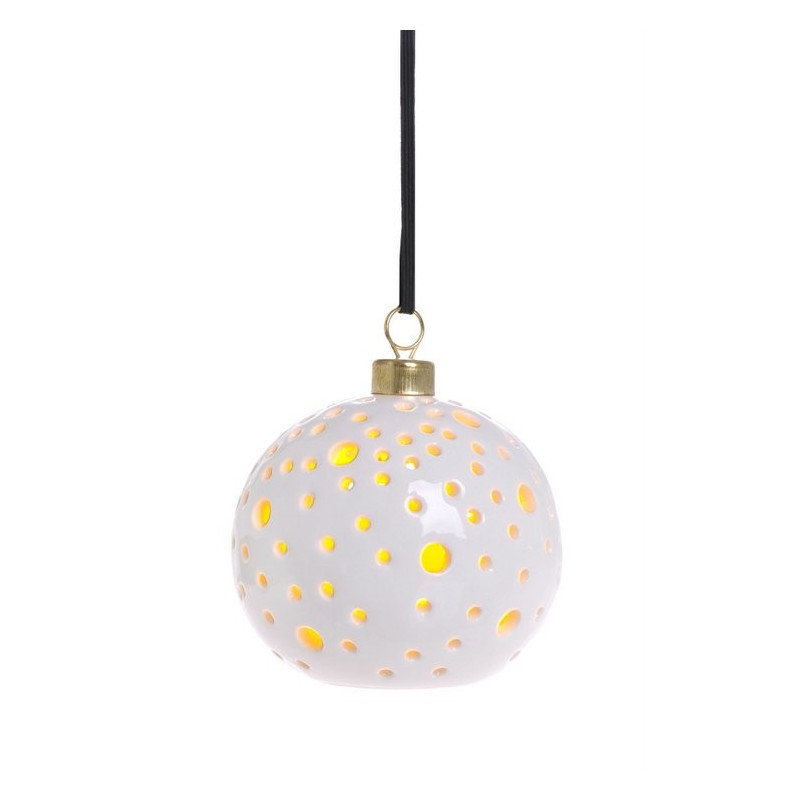 Kula ceramiczna - lampka led 9 cm