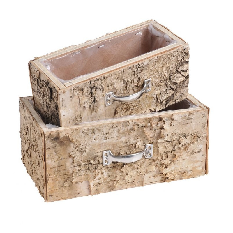 Szufladki zestaw z brzozy - drewno