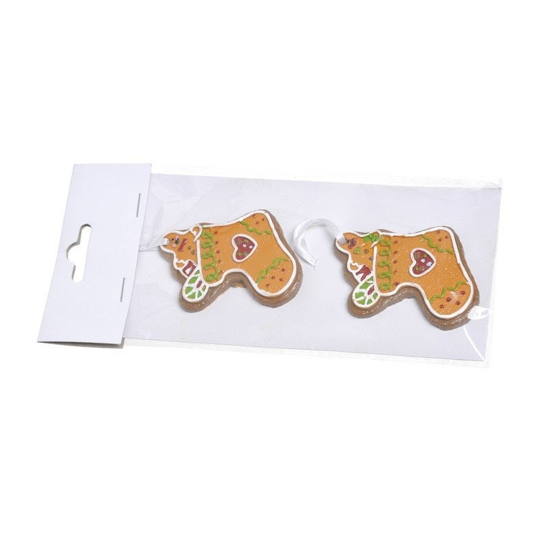 Zawieszki skarpety ciasteczkowe 7cm, 2szt/paczka