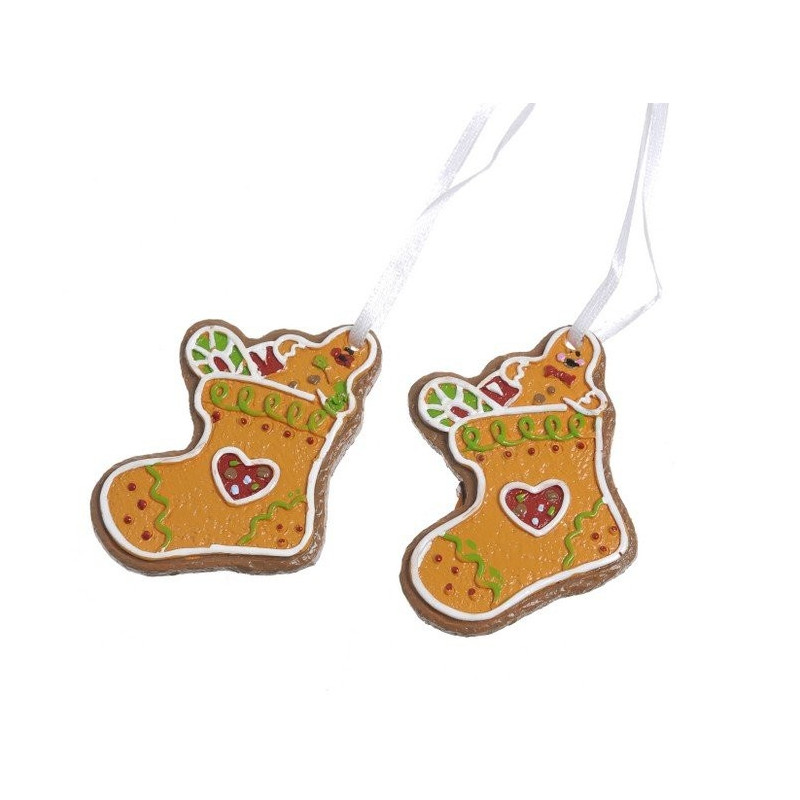 Zawieszki skarpety ciasteczkowe 7cm, 2szt/paczka