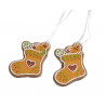 Zawieszki skarpety ciasteczkowe 7cm, 2szt/paczka