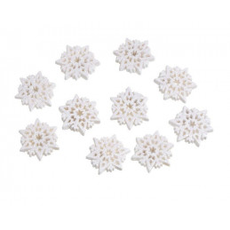 Śnieżynki na przylepiec 2,5cm 10szt/paczka