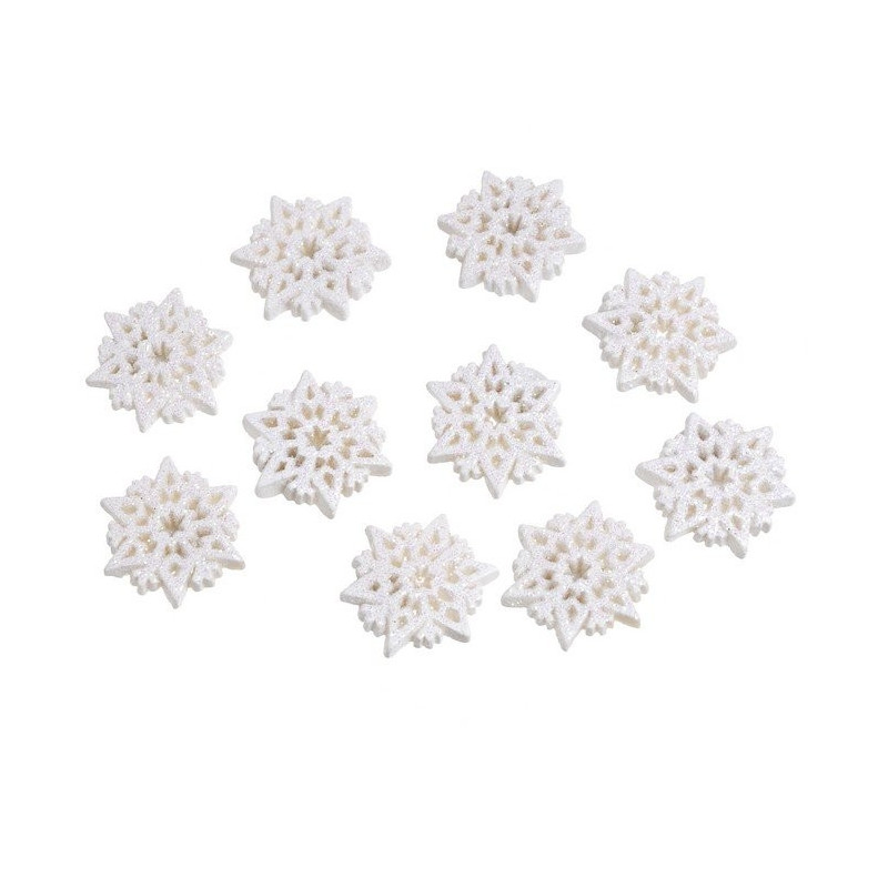 Śnieżynki na przylepiec 2,5cm 10szt/paczka