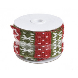 Rolka wełny we wzorek świąteczny na drutach 2 m