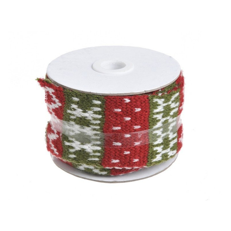 Rolka wełny we wzorek świąteczny na drutach 2 m