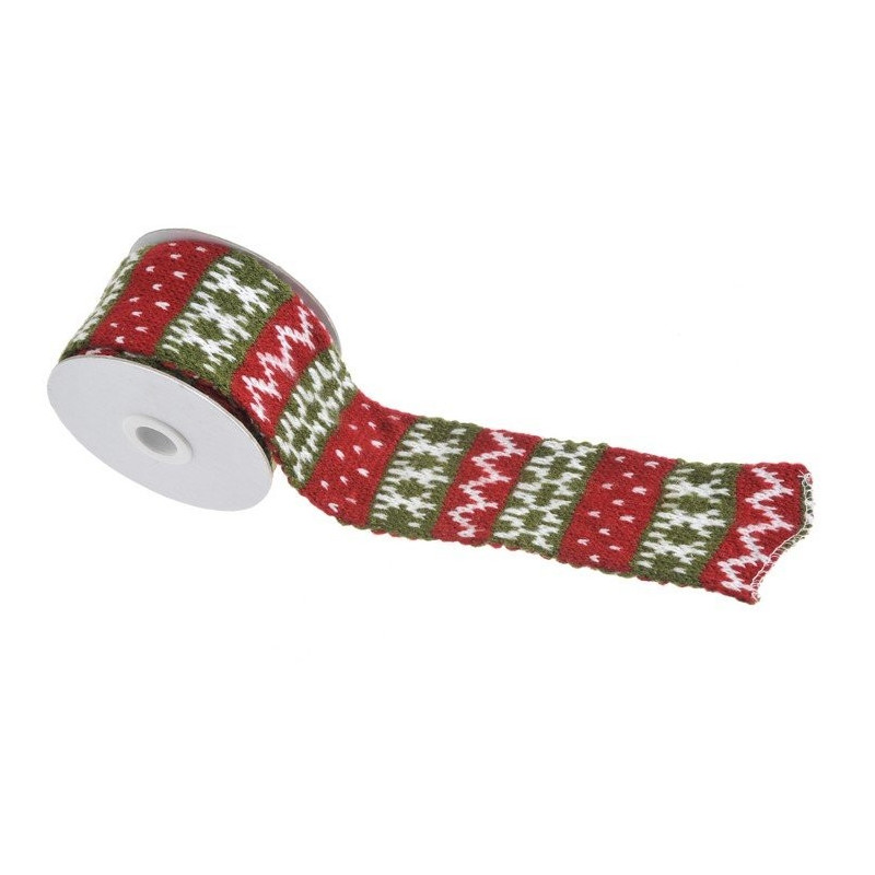 Rolka wełny we wzorek świąteczny na drutach 2 m