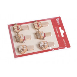 Klamerka sowa 6szt-kpl, 3,5cm