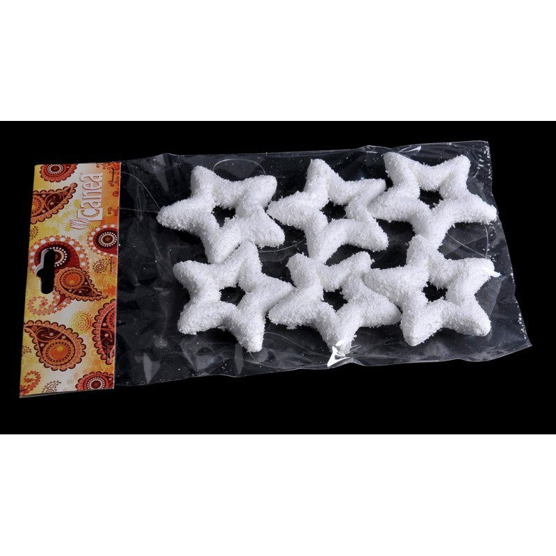 Gwiazdy w pudrze 7 cm 6 szt/paczka