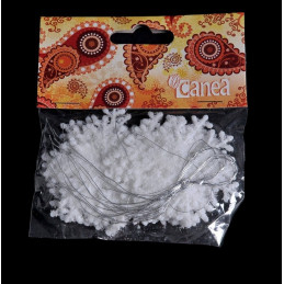 Śnieżynki w pudrze 6 cm 10 szt/paczka