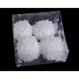 Śnieżki 8 cm 4 szt/paczka - zawieszka