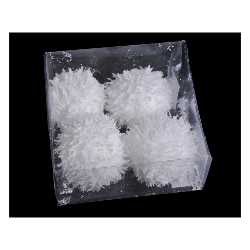 Śnieżki 8 cm 4 szt/paczka - zawieszka