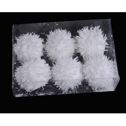 Śnieżki 6 cm 6szt/paczka - zawieszka