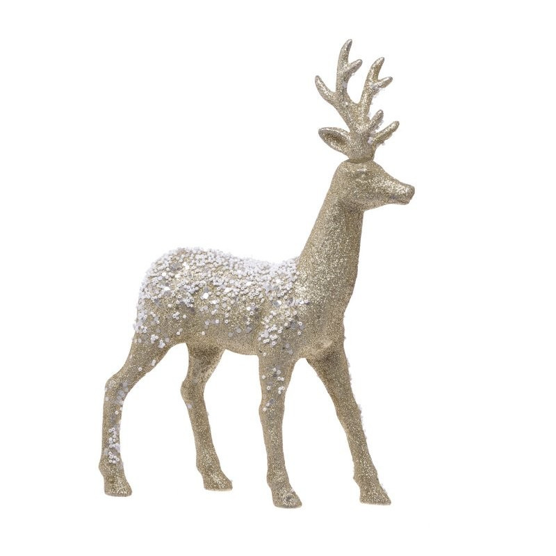 Jeleń 32 cm - dekoracja zimowa
