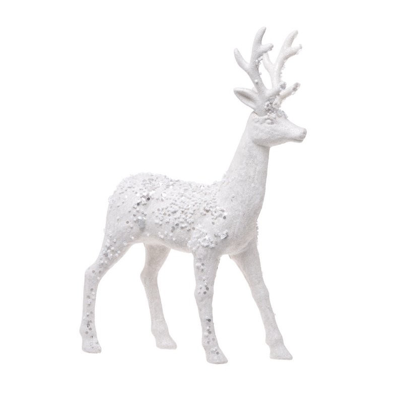 Jeleń 32 cm - dekoracja zimowa
