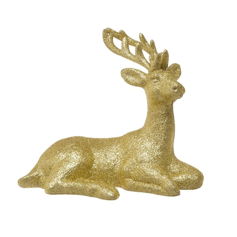 Jelonek leżący 16 cm - dekoracja zimowa