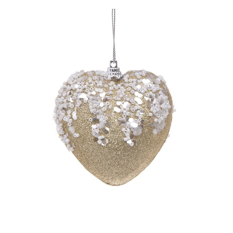 Serce zawieszka 8 cm- ozdoba choinkowa