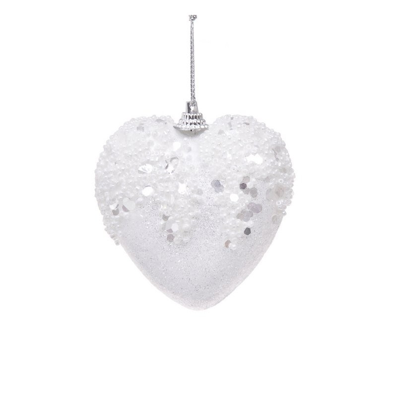 Serce zawieszka 8 cm- ozdoba choinkowa