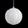 Bombka w perełkowe pasy 10 cm - ozdoba choinkowa