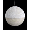 Bombka futro/perelki 20 cm - ozdoba choinkowa