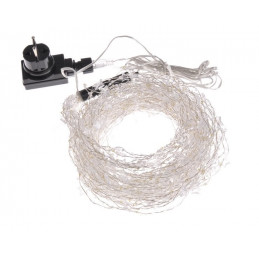 Lampki ledowe mini gwiazdki 360L, 12 x 3m + 3m zasilanie 12V światło ciepłe