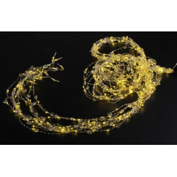 Lampki ledowe mini gwiazdki 360L, 12 x 3m + 3m zasilanie 12V światło ciepłe