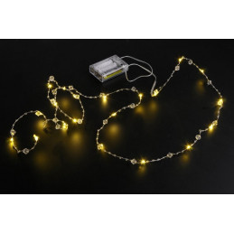 Lampki ledowe kryształki 20L, 2 m + 30 cm