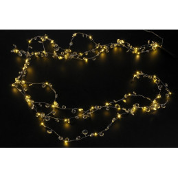 Lampki ledowe kryształki 60L, 3 x 2m, zasilane 12V 3 m