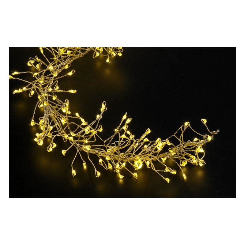 Lampki 4x2m-200LED, zasilanie 12V światło ciepłe