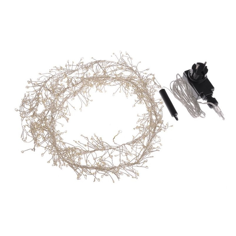 Lampki 4x2m-200LED, zasilanie 12V światło ciepłe