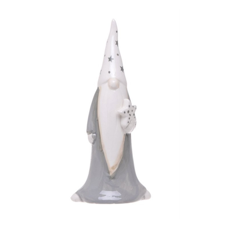 Mikołaj ceramiczny 17.5 cm SZARY