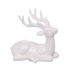 Leżący jelonek - figurka ceramiczna 11,3 cm