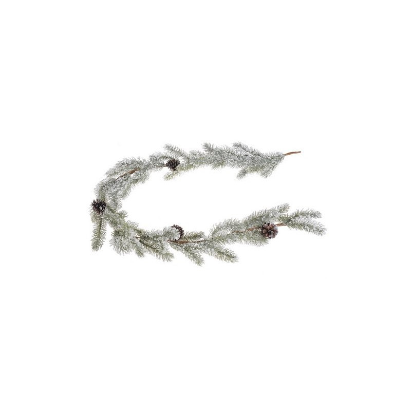 Girlanda lód i szyszki 170 cm