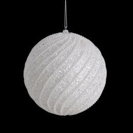 Bombka spirale pereł 15 cm - ozdoba choinkowa