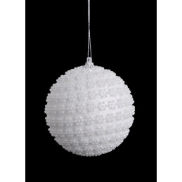 Bombka kwiaty z pereł 10 cm