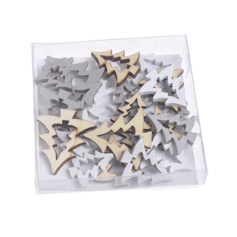 Drewniane domki 15,5x8x1,8 cm, 12szt-kpl